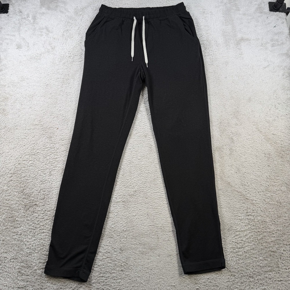 Vuori Joggers Mens Medium Black Ponto Performance Drawstring Pants V418 Gym